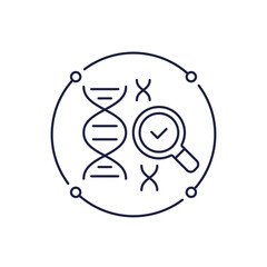 dna research icon in line style
