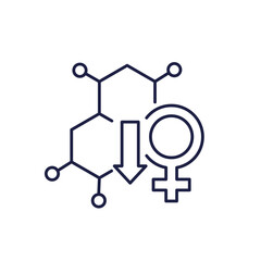 low reproductive hormones line icon