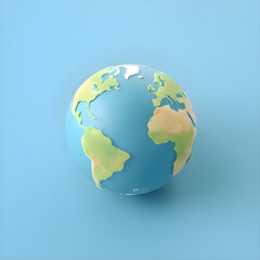 Naklejka premium earth globe on blue background