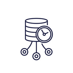 real time data line icon on white