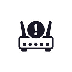 router error icon, pictogram on white