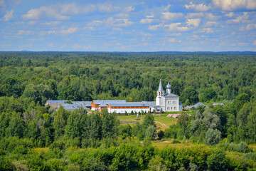 Scenic view of the Znamensky Krasnogrivsky Monastery in Gorokhovets