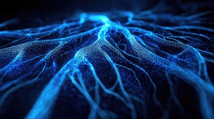 3D visual and futuristic image of an organ and it's veins elongating