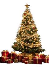 christmas tree with gift boxes