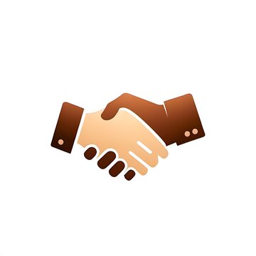 recommend clip art: Handshake logo for business isolated on white background