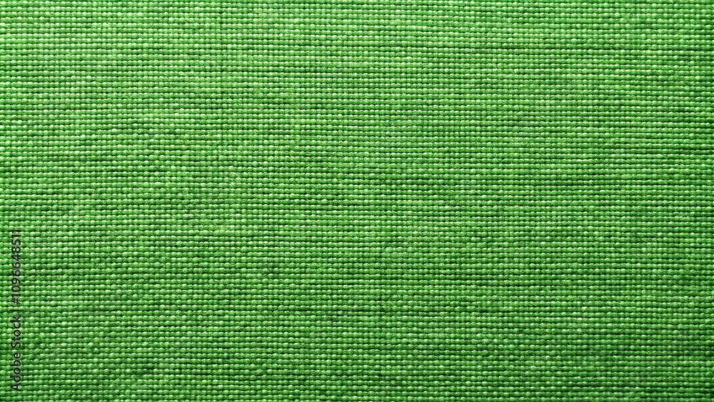 Aufkleber close-up texture of green woven fabric with tightly knit yarns forming a regular pattern