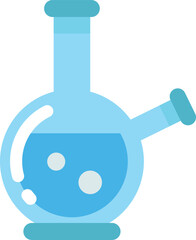 Chemical glass color icon. Laboratory experiment symbol
