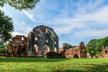 Inside Phra Narai Ratchaniwet or King Narai&rsquo;s Palace. Lopburi,