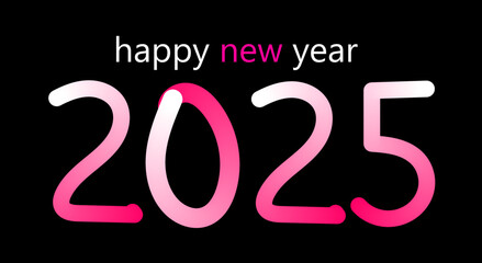 Happy New Year 2025 Vector Calligraphy