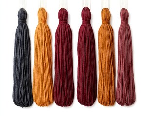 Creative textile art display studio space indoor close-up colorful yarn inspiration