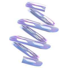 Spiral Glass Holographic 3D Icon Illustration. Low Poly Style