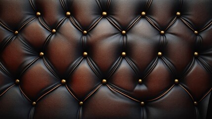 Fototapeta premium Luxurious Brown Leather Upholstery Texture Background