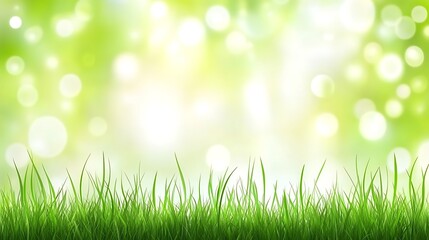 Obraz premium A soothing natural backdrop featuring rich green tones and soft bokeh effects