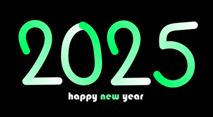 Happy New Year 2025 Vector Calligraphy