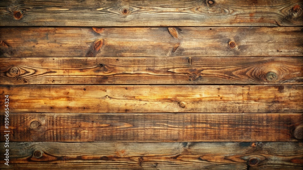 Aufkleber rustic wooden planks with knots and grain pattern for natural texture and background