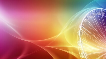 Rainbow Ferris Wheel: A Whimsical Abstract