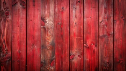 Red Wooden Plank Wall Texture With Weathered And Distressed Surface