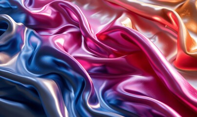 Obraz premium Colorful Dynamic Curves Foil Background with Smooth Wavy Lines and Vibrant Lights