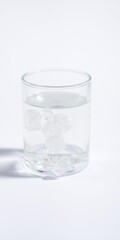 A close-up image of a clear chemical substance on a white background, study, substance