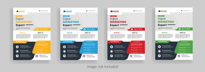 Digital Marketing agency corporate  company flyer template.