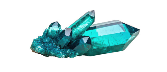 Stunning Blue Crystal Cluster with Sharp Edges and Brilliant Transparency Perfect for Natural Beauty and Unique Decorations