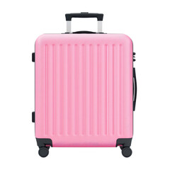 Stylish Pink Hard Shell Luggage Bag for Travel with Durable Wheels and Telescopic Handle, Perfect for Vacation and Business Trips