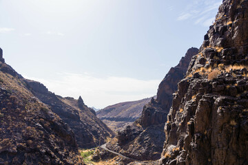 La entrada a las Carreteras de Tamadaba (Gran Canaria,España)