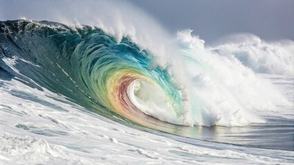 A swirling vortex of colors dances across the abstract white background, twirling shapes, chaotic energy, dynamic, kaleidoscope, fluid motion