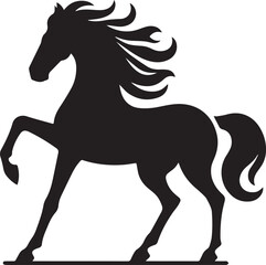 Silhouette horse vector