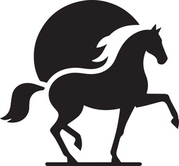 Silhouette horse vector