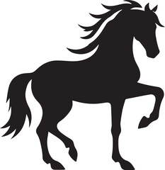 Silhouette horse vector