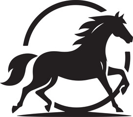 Silhouette horse vector