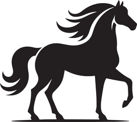 Silhouette horse vector