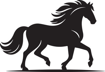 Silhouette horse vector