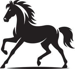Silhouette horse vector