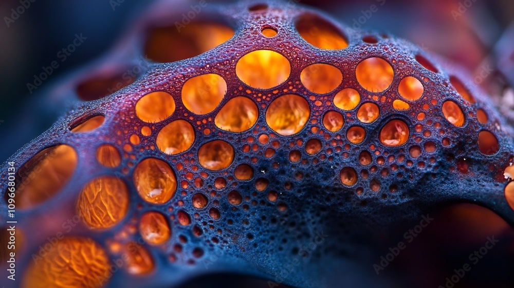 Poster visually striking high contrast macro image showcasing the intricate delicate and captivating patter