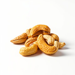 cashew nuts on white background