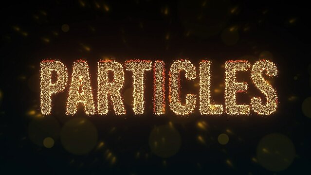 Festive Golden Particles Shiny Celebration Fireworks Title 