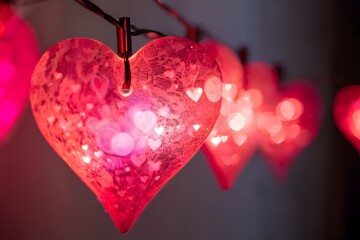 Dreamy Heart-Shaped Bokeh Lights for a Romantic Valentine’s Day Theme