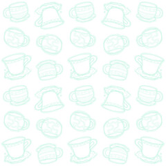 doodle cute cup pattern
