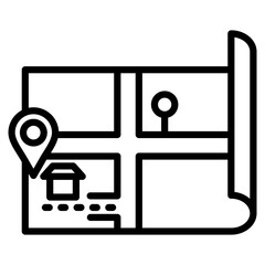 map icon element fo design