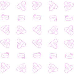 cartoon of handbag doodle pattern