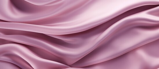 Obraz premium Elegant satin fabric waves in soft pink color providing a luxurious background with smooth texture and ample copy space for design purposes.