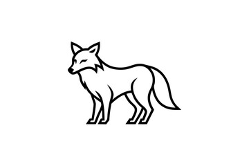 A Fox Vector Black Silhouette
