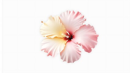 Watercolor flower hibiscus blossom petal.