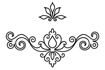 Black and white floral design