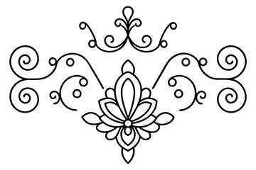 Black and white floral design