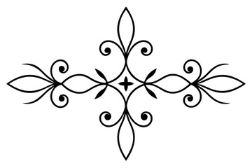 Black and white floral design