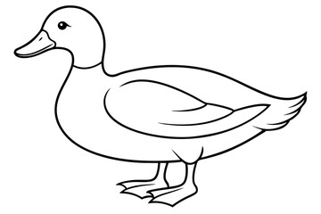A black and white Duck Silhouette