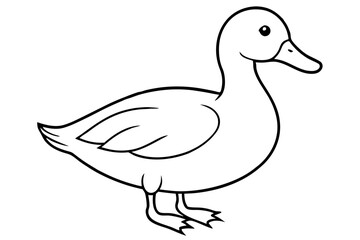 A black and white Duck Silhouette
